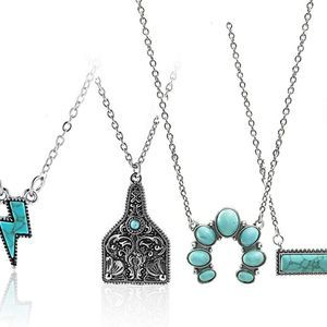 Natural Turquoise Necklace Boho Western jewelry for Women  Necklaces